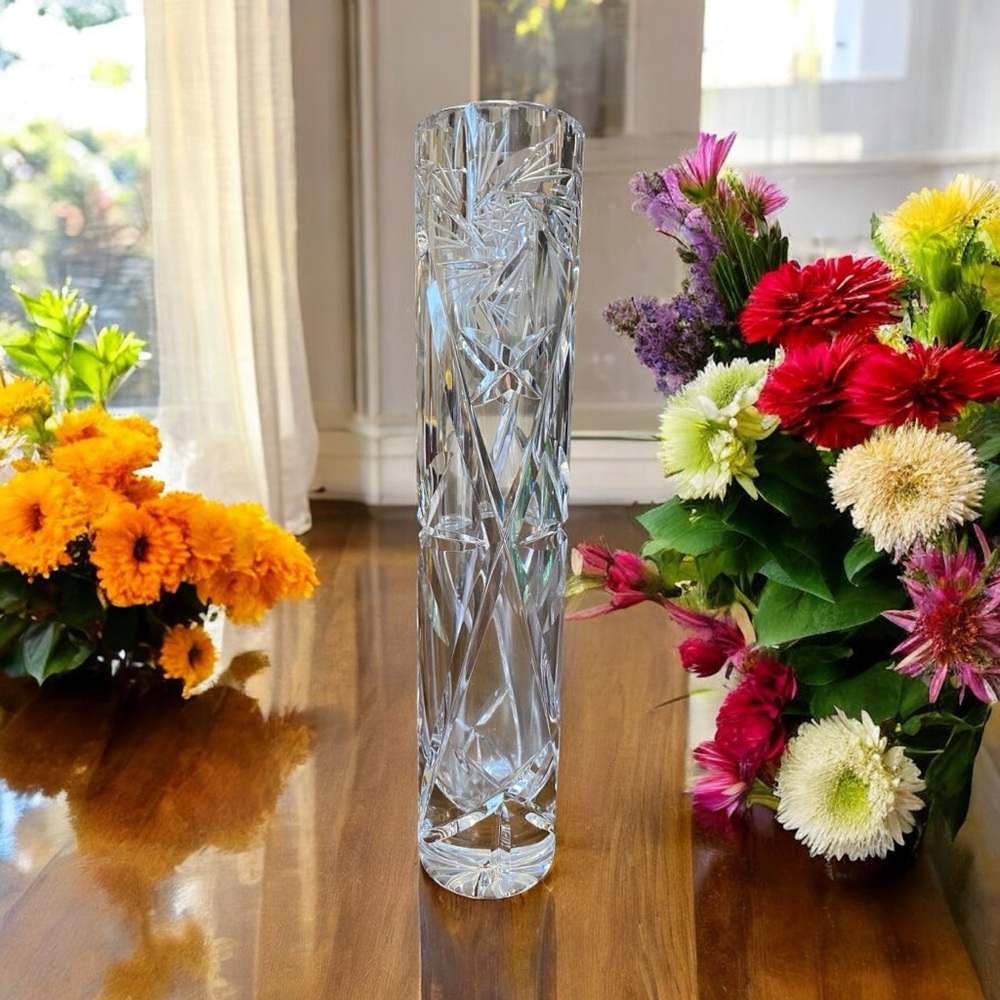 Elegant Cut Crystal Vase. Perfect condition